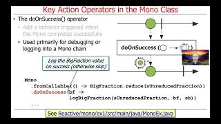 Key Action Operators in the Mono Class