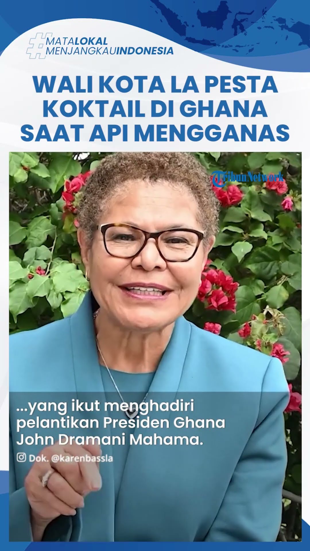 Wali Kota Los Angeles Karen Bass Pesta Koktail di Ghana Afrika saat Api Mengganas Lalap Rumah Warga