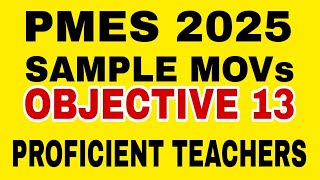 PMES 2025 / MOVs Objective 13