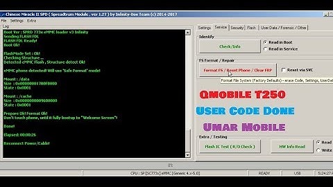 Qmobile T250 CPU SPD 7731G User Done By CM2
