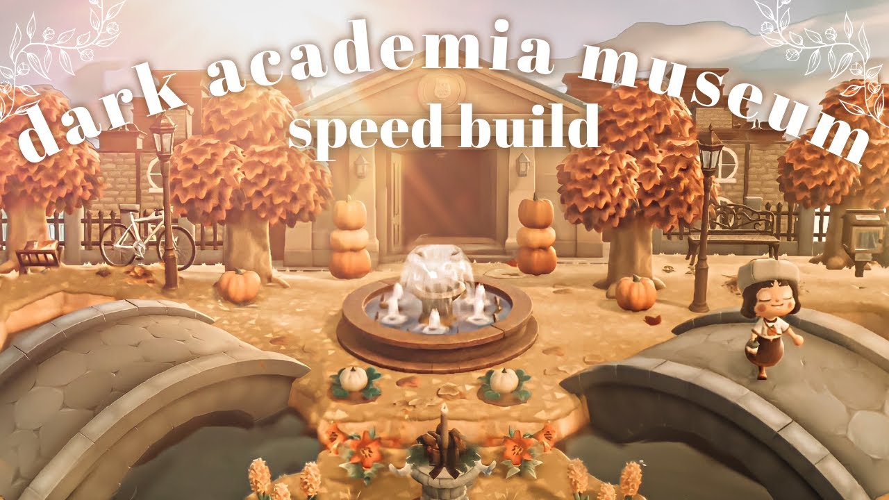 museum: dark academia style speed build // animal crossing new horizons