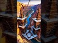 A huge bridge is being built in the middle of a deep mountain   #foryou#shortvideo #reels #mountain