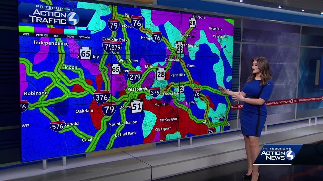 Road conditions on Tuesday morning - YouTube