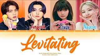 Bts Jin, Jungkook & Twice Nayeon, Tzuyu - Levitating (AI Cover) || Color Coded Lyrics Resimi