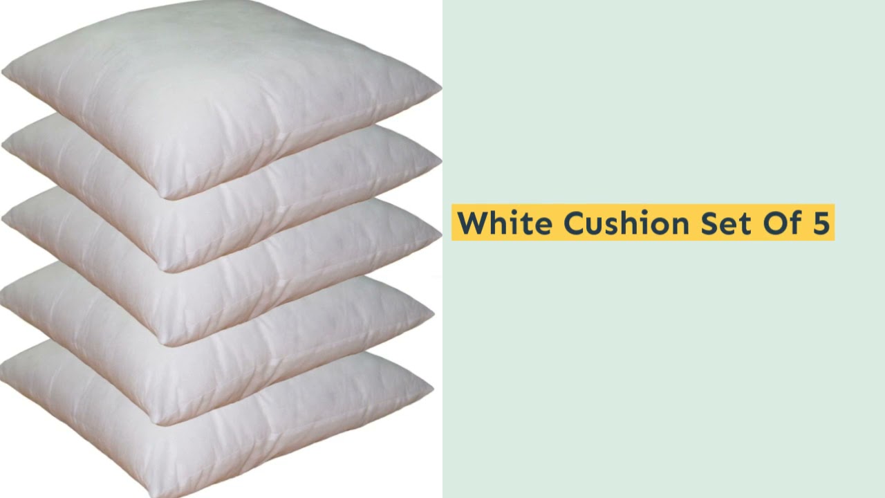 JDX Foam Solid Cushion Pack of 5  (White) Code :18001_5-16X16