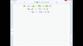 Solve the linear equation 3x - 21 + 2x = 17x - 7 - 2x + 6 . | Plainmath