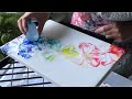 Rainbow floral balloon smashbeginners acrylic fluid art painting tutorial 22
