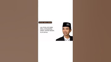 Tuyul itu Ada atau Tidak ? Ustadz Abdul Somad