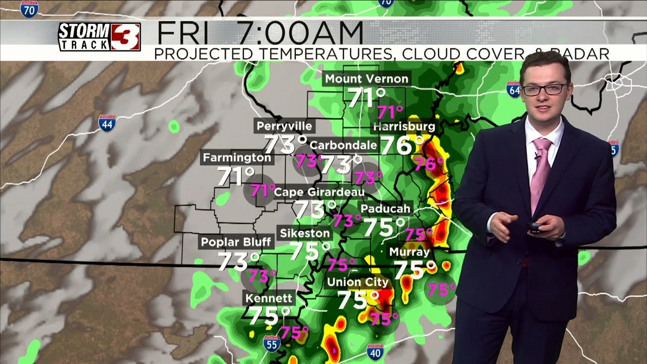 Shower & Storm chances will decrease throughout the day - YouTube