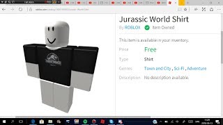 Event How To Get Jurassic World T Shirt Youtube - roblox jurassic world shirt