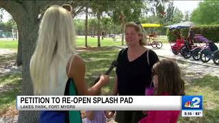 Lee County parents rally for repairs to Lakes Park splash pad