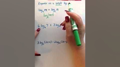 Express as a single log