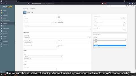 How to send report in Advanced Pack - EspoCRM