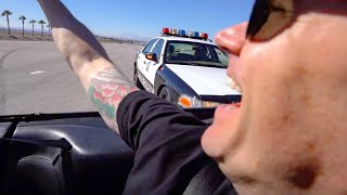 POLICE CHASE AND HIT OUR CAR IN LAS VEGAS!