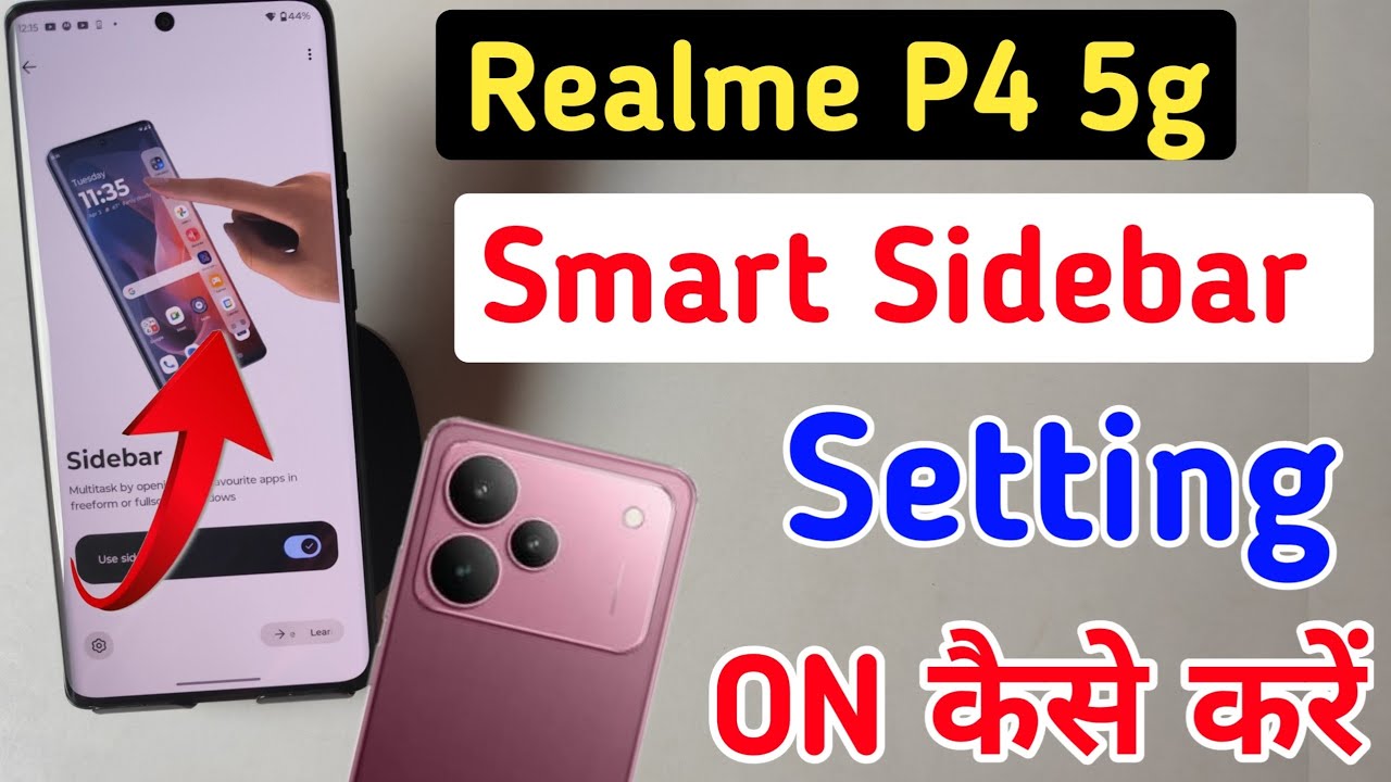 Realme p4 5g me smart sidebar kaise enable kare/how to enable smart sidebar in Realme p4 5g