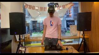 playing underground rap in empty kebab store in amsterdam