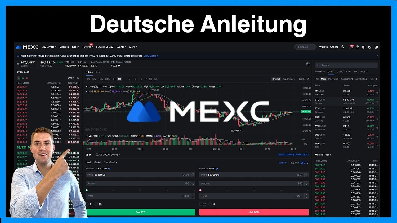 MEXC Deutsche Anleitung für Einsteiger ✅