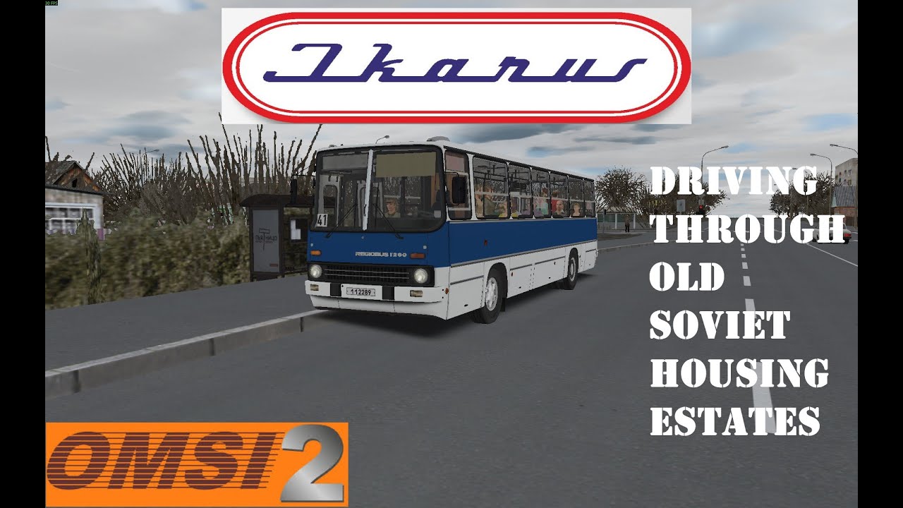 [OMSI2] 41-ul.Shkolnaya Ikarus i260 51 Driving thru soviet era buildings
