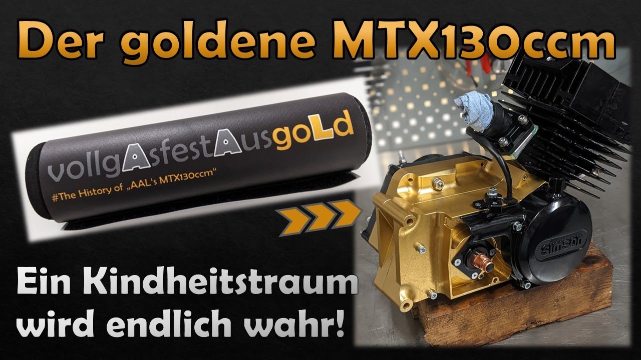 SIMSON MTX130ccm in 17 Minuten | Montage bis Prüfstandslauf | JWSport CNC Billet Gold | Simson Cross