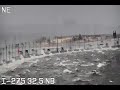 Live view of the Howard Frankland bridge as Hurricane Debby passes Tampa Bay