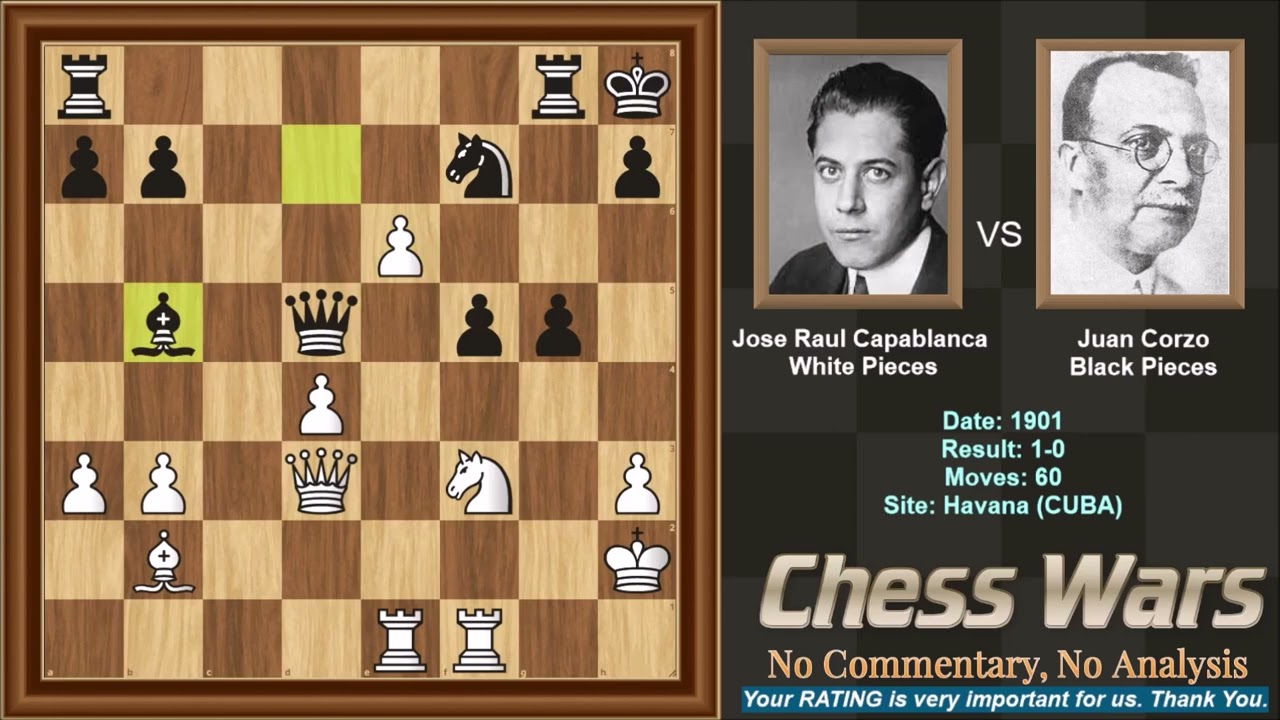 The Immortal Game // Juan Corzo vs Jose Raul Capablanca, Havana