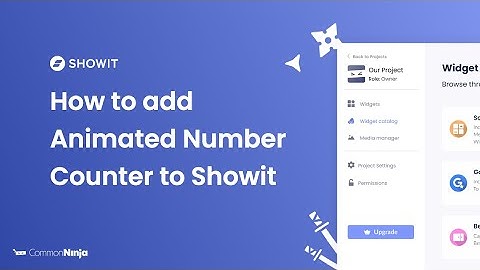 How to add  an Animated Numbers Counter to Showit