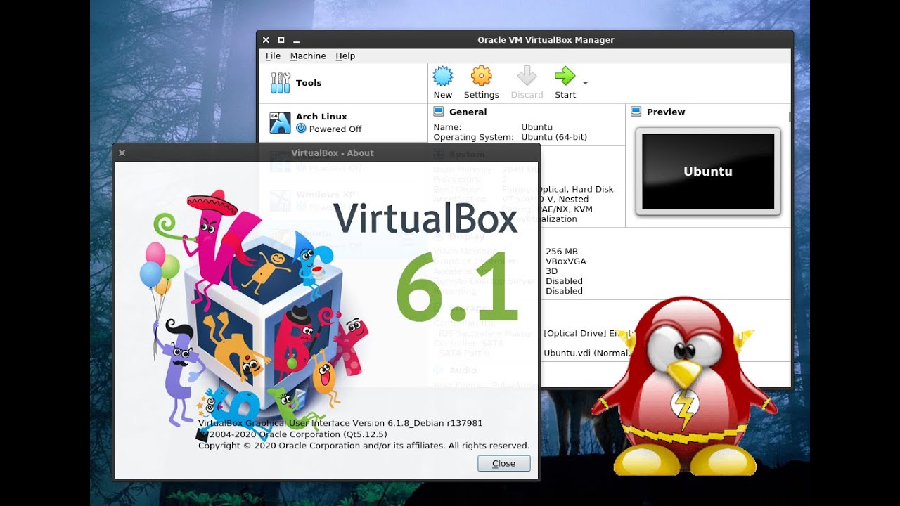 Linux on Virtualbox with 256 MB of video memory: quick and easy ...