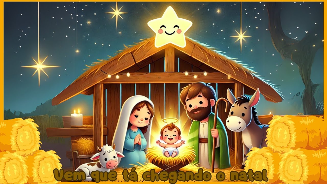 Vem que tá chegando o Natal, pois nasceu Jesus o Salvador. Música de ...