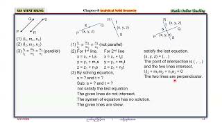 G-12 Chapter-3 Analytical Solid Geometry Part (9) For 2025-2026