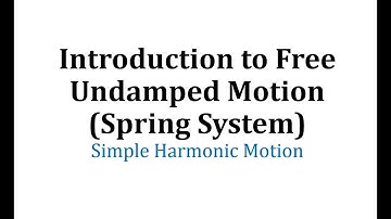 Introduction to Free Undamped Motion (Spring System)