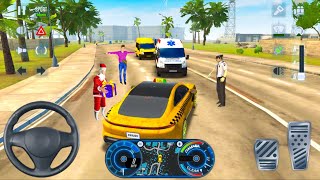 taxi sim 2020 l New Texla taxi driver driving funny on road🚖🙋‍♀️⛔️ l best Android iOS gameplay screenshot 5