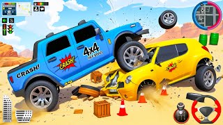 Monster Trucks Prado Jeep and Cars Crash Stunt Demolition Derby Racing Battle - Android Gameplay. screenshot 1