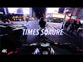 Yamaha MT-07 | Times Square Night Ride 🌃 (Pure Sound) | M4 Exhaust | Insta Ace Pro 2 | POV