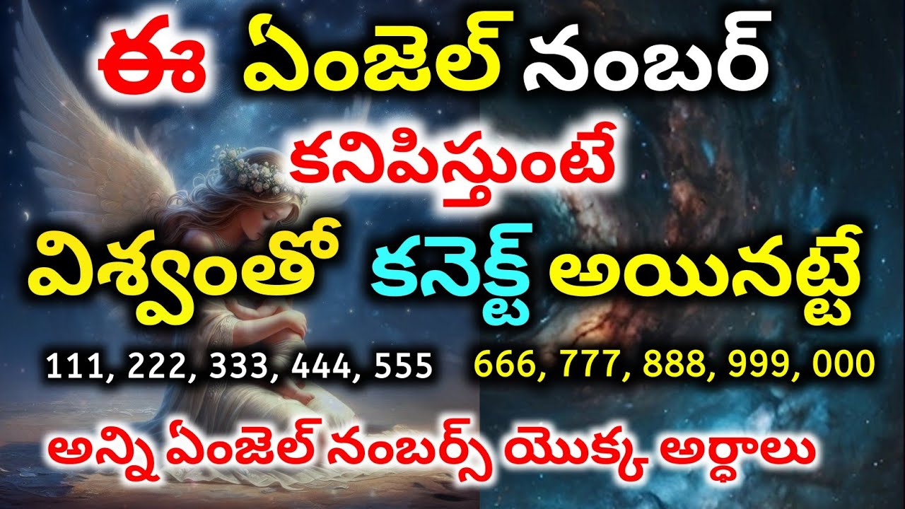 ఈ నంబర్ కనిపిస్తుంటే  UNIVERSE తో CONNECT అయిపోయారు | Angel number Meaning in telugu | Angel numbers