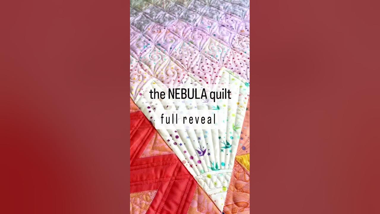 The NEBULA quilt the full reveal! Detailed custom quilting, including