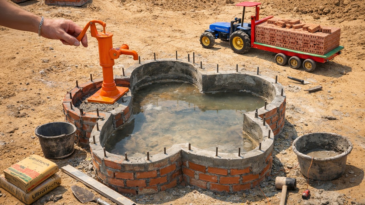 Farmers Surprised By Crocodile 🐊 Building Modern Safe Swimming Pool Project