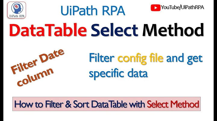 DataTable Select Method|UiPath RPA Tutorial