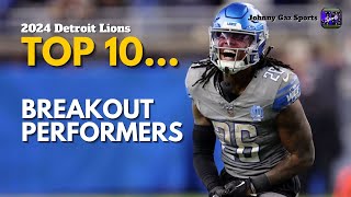 The Top 10 Breakout Performers for the 2024 Detroit Lions | Johnny Gaz Sports