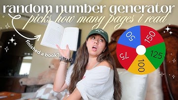 random number generator picks how many pages I read ⭐️ 