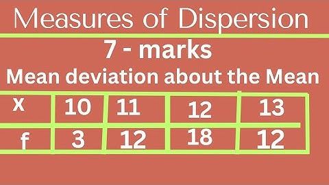 Mean Deviation about the mean @EAG