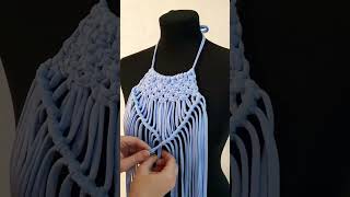Famous Macrame.  Macrame dress. Macrame bag. Macrame shopper. Wealth