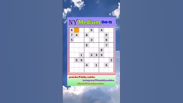 The New York Times Daily #Sudoku 2025-10-12 Medium #puzzle #games #education #braingames