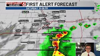 Showers and Storms Possible South this Evening