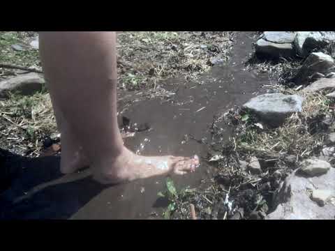 Jump in the Stream with me...it's COLD, but refreshing ASMR splashing FUN