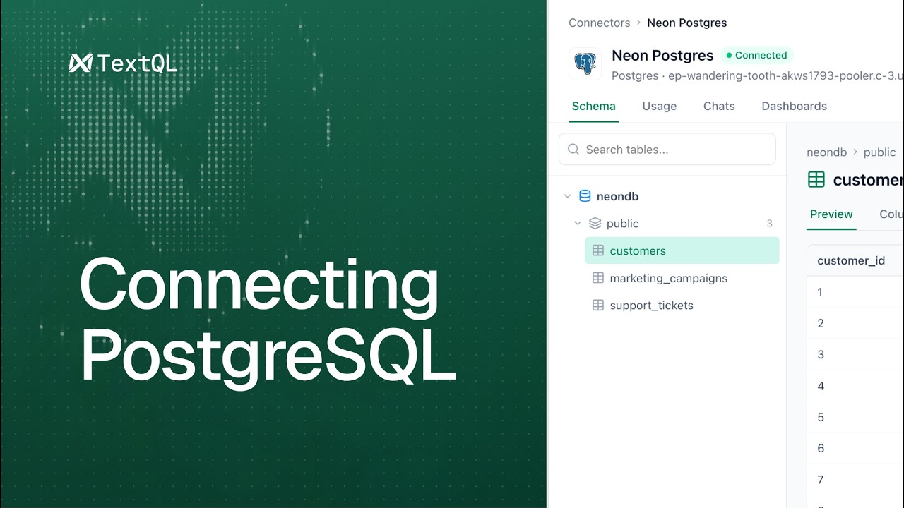 How to Connect PostgreSQL to TextQL | AI Data Analysis Tutorial - YouTube