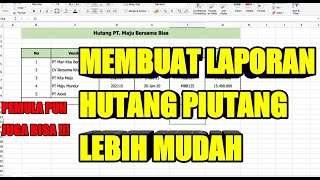 Cara Membuat Laporan Hutang Piutang di Excel screenshot 4