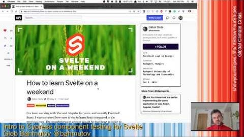 Component Testing using Cypress for Svelte