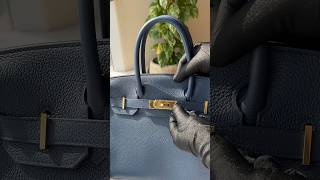 #unboxing Hermès Birkin 30 -Bleu de Prusse. Gold hardware, togo leather, excellent condition. #asmr
