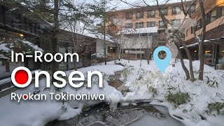 Japan Kusatsu Ryokan Tokinoniwa room with open-air Onsen