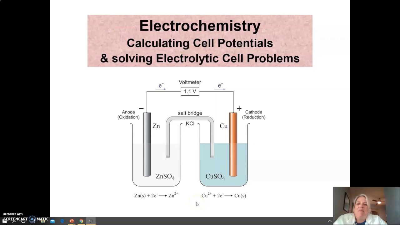 Calculating Cell Potential and Electrolytic Cell Problems YouTube